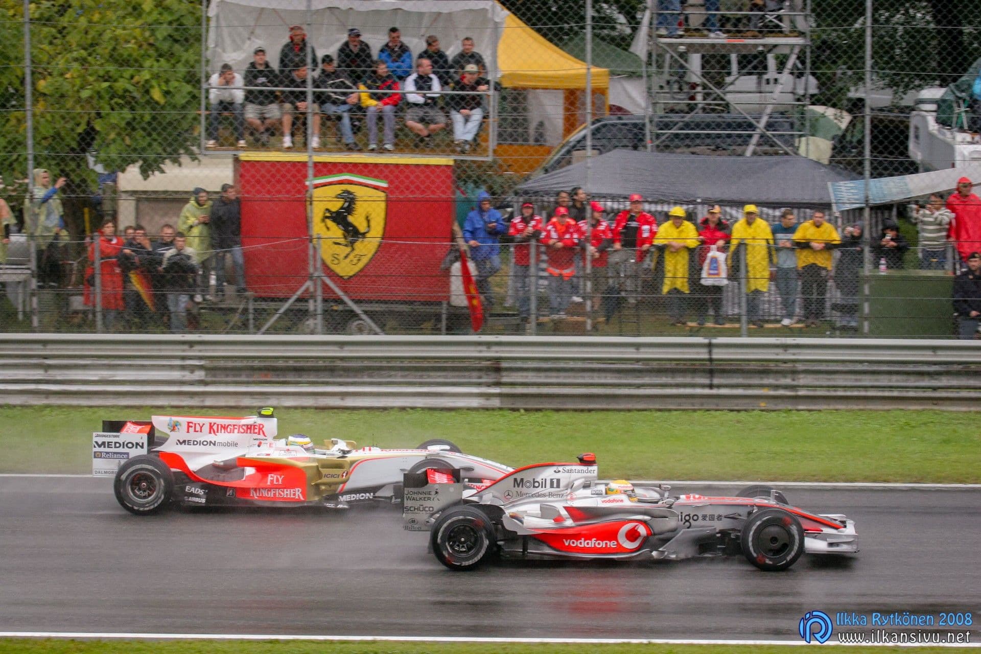 Lewis Hamilton ja Giancarlo Fisichella